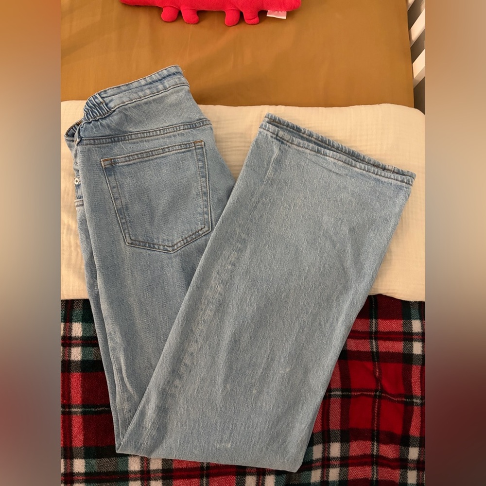 H&M Light Blue Wide Leg Jeans Maternity jeans - Picture 12 of 14